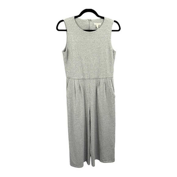 Eileen Fisher Pants - Eileen Fisher Moon Gray Organic Cotton Cropped Wide Leg Jumpsuit Size‎ XS